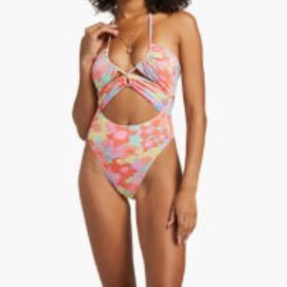 Billabong Coast Is Clear Floral One-Piece Swimsuit - Picture 3 of 9